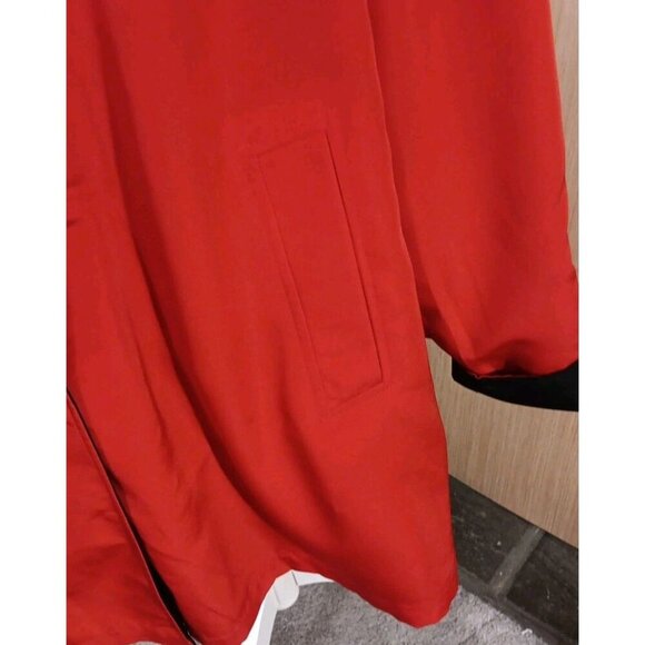 Centigrade Outerwear 1X Ladies Reversible Raincoat Black/Red Snap Front Mid Leng - Picture 6 of 8